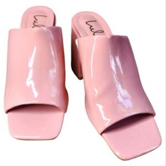 Lulus Shoes - Qwynn Dusty Rose Patent High Heel Slide Sandals